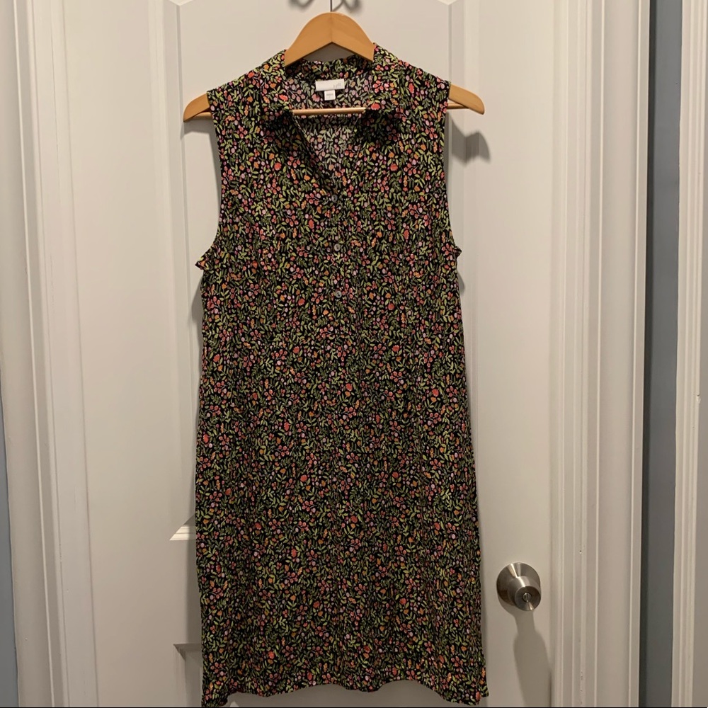 J. Jill Floral Print Shirtdress Size L